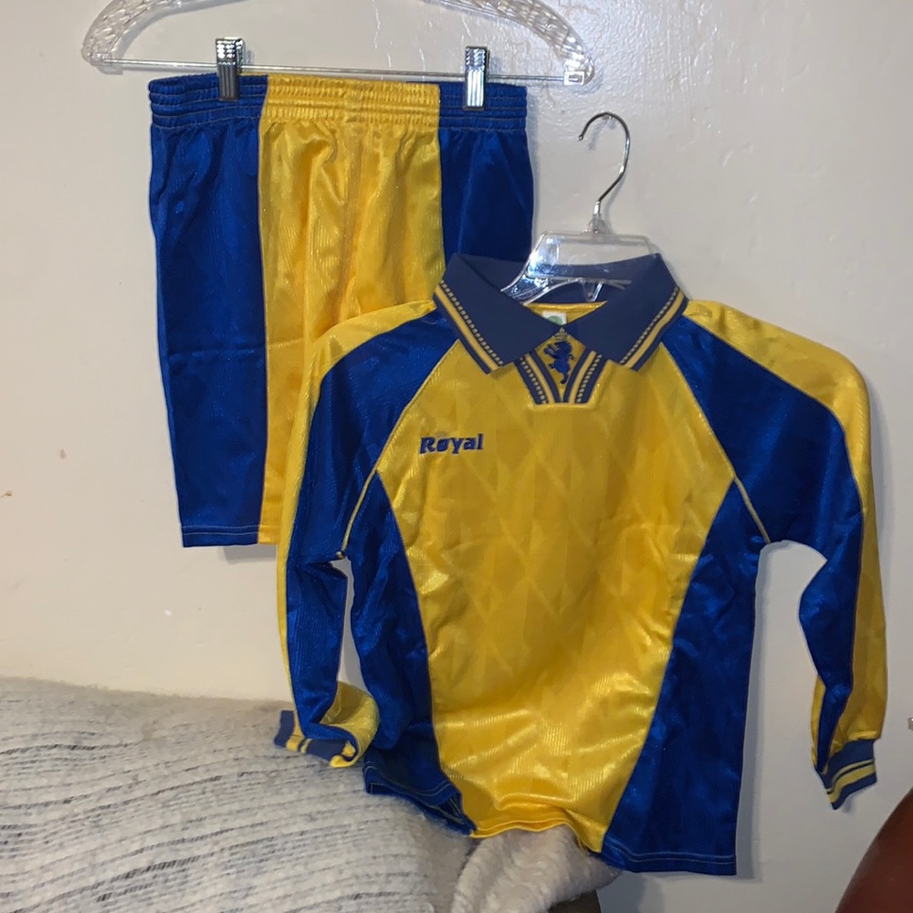 Royal yellow and blue soccer set